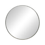 Mirror Nhaos Inart black aluminum D60x2.5cm