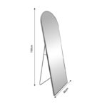 Mirror Lorens Inart black aluminum 46x40x150cm - Image 2