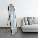 Mirror Lorens I Inart black aluminum 60x40x160cm - Image 2