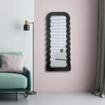 Mirror Maraya Inart black PP 46x3.2x110cm - Image 2