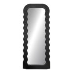 Mirror Maraya Inart black PP 46x3.2x110cm