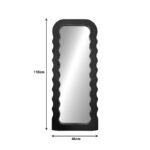 Mirror Maraya Inart black PP 46x3.2x110cm - Image 3