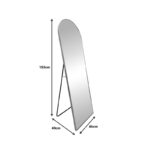 Mirror Lorens Inart aluminum in silver 46x40x150cm - Слика 2