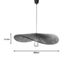 Ceiling light Haris Inart E27 rope in brown colorD60x12.5cm - Слика 3