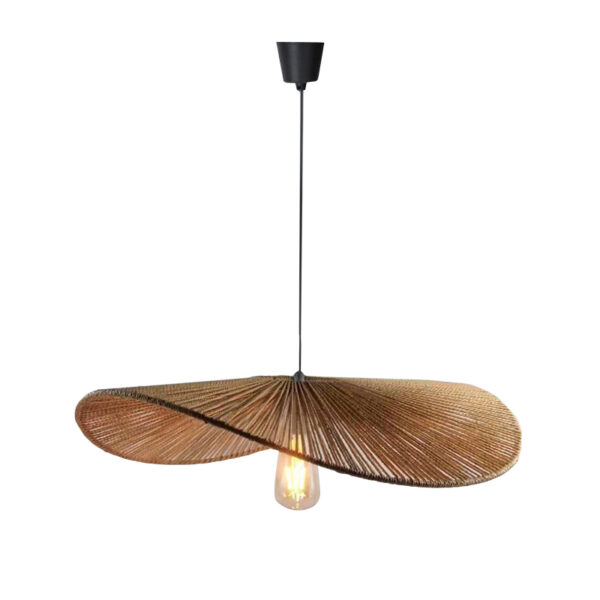 Ceiling light Haris Inart E27 rope in brown colorD60x12.5cm