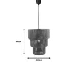 Ceiling light Populy Inart E27 brown paper rope D44x49cm - Слика 3