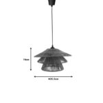 Ceiling light Oakim Inart E27 brown paper rope D35.5χ19cm - Слика 3