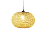 Ceiling light Universe Inart E27 natural bamboo D38χ31cm - Image 2