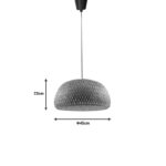 Ceiling light Karlo Inart E27 natural bamboo D45x22cm - Слика 3