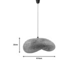 Ceiling light Bobon Inart E27 natural bamboo D76x22cm - Image 3