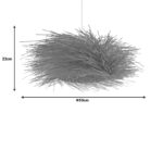 Ceiling light Tradel Inart E27 rattan in natural color D53χ19cm - Слика 3