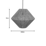 Ceiling light Palmo Inart E27 rope in natural color D40x32cm - Слика 4