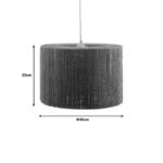 Ceiling light Sento Inart E27 rope in natural color D40χ20cm - Image 3