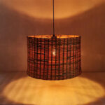 Ceiling light Siwel Inart E27 bamboo in brown color D40χ27cm - Image 2
