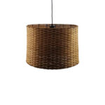 Ceiling light Siwel Inart E27 bamboo in brown color D40χ27cm