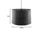 Ceiling light Siwel Inart E27 bamboo in brown color D40χ27cm - Image 3