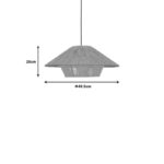 Ceiling light Jarpie Inart E27 rope in natural color D49.5χ20cm - Слика 4