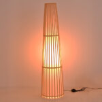 Floor lamp Nanto Inart E27 bamboo in natural color D29χ120cm - Image 2
