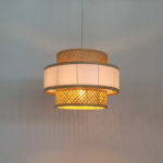 Ceiling light Certy Inart E27 bamboo in natural color D32χ25cm - Слика 2