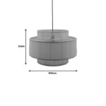 Ceiling light Certy Inart E27 bamboo in natural color D50χ33cm - Image 3