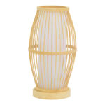 Table lamp Werek Inart E27 bamboo in natural color D18χ33cm