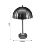 Table lamp Lustrous Inart E27 silver metal D25x42cm - Image 2
