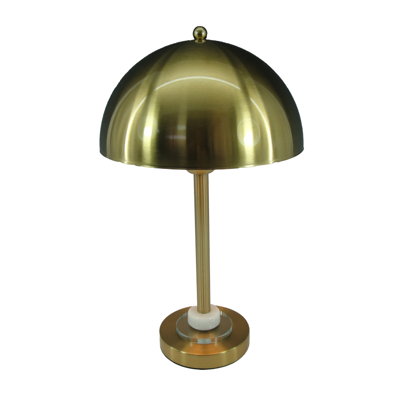 300-000006 Table lamp Lustrous Inart E27 gold metal D25x42cm - Слика 1