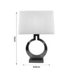 Table lamp Prism Inart E27 gold metal-cream fabric D35x54cm - Image 2