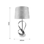 Table lamp Framely Inart E27 gold metal-beige fabric D33x65cm - Слика 2