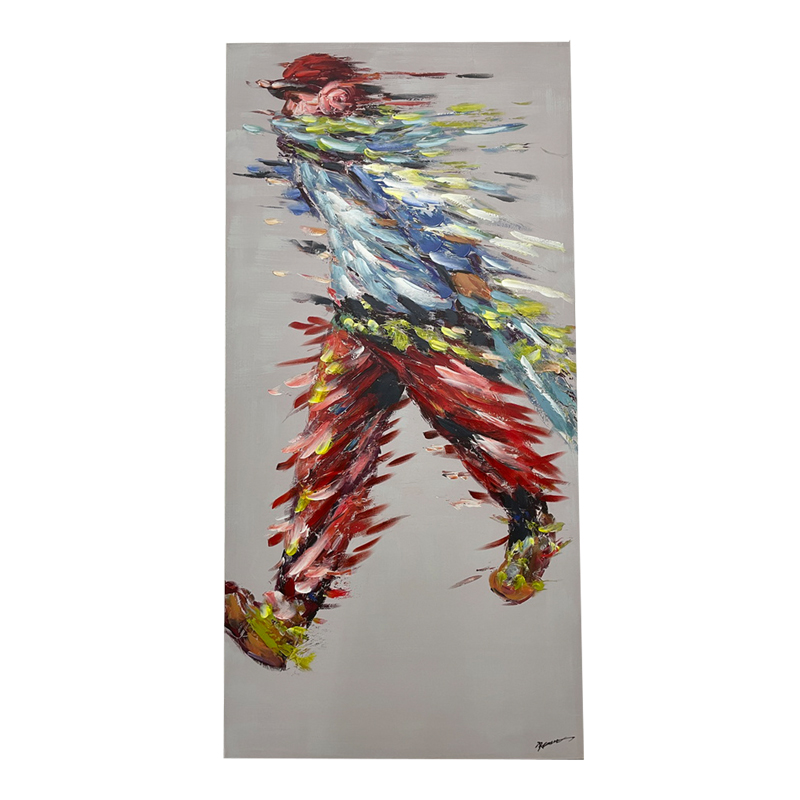 301-000011 Paining on canvas Walking Inart 70x3x140cm - Image 1