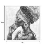 Painting on canvas Jalo Ι Inart with frame 80x3.5x80cm - Image 2