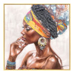 Painting on canvas Jalo Ι Inart with frame 80x3.5x80cm