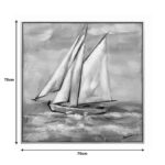 Painting on canvas Siedo Inart with frame 70x3.5x70cm - Image 2