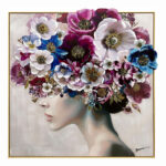 Painting on canvas Mavare Ι Inart with frame 100x3.5x100cm