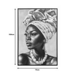 Painting on canvas Zaira Ι Inart with frame 70x3.5x100cm - Image 2