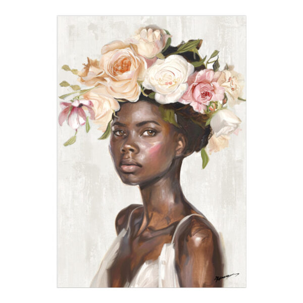 Painting on canvas Fleri Ι Inart 70x3.5x100cm