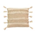 Cushion Labrinth Inart beige-ecru fabric 45x45x2.5cm