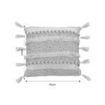 Cushion Labrinth Inart beige-ecru fabric 45x45x2.5cm - Слика 4