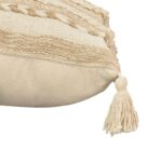 Cushion Rozi Inart beige fabric 45x45x2.5cm - Image 3