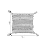 Cushion Rozi Inart beige fabric 45x45x2.5cm - Image 4