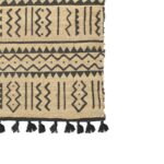 Carpet Utrion Inart natural-black jute-cotton 120x180x1cm - Image 2