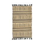 Carpet Utrion Inart natural-black jute-cotton 120x180x1cm