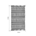 Carpet Utrion Inart natural-black jute-cotton 120x180x1cm - Image 3