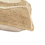 Pillow Foliens Inart natural-ecru 100% jute 45x45x2.5cm - Image 3