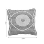 Pillow Foliens Inart natural-ecru 100% jute 45x45x2.5cm - Image 4