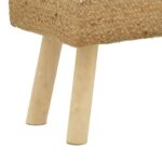 Stool Iolion Inart natural wood-jute 60x30x40cm - Image 5