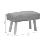 Stool Iolion Inart natural wood-jute 60x30x40cm - Image 6