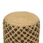 Stool Nelly Inart natural 100% jute 40x40x40cm - Image 2