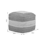 Puff stool Sofian Inart beige 100% jute 40x40x40cm - Слика 5