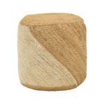 Stool Elision Inart natural-beige 100% jute 40x40x40cm - Image 2